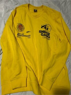 Sniper Gang Yellow Graphic Crewneck Sweatshirt